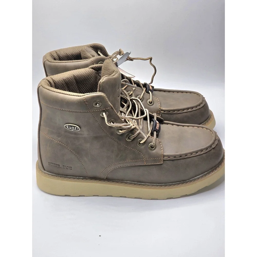 LUGZ Men Wide Steel Toe Chukka Work Boots Construction Safety  Shoe SIZE‎ 11W